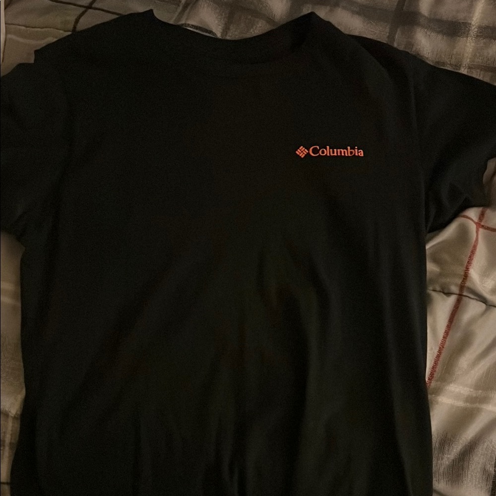 Columbia Black T-Shirt with Red Logo